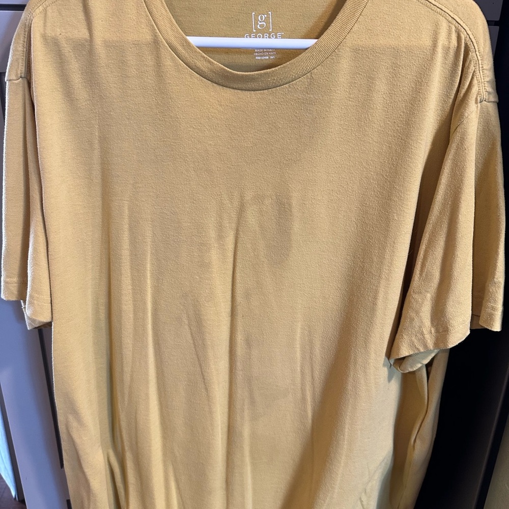 George Men's Yellow T-Shirt Short Sleeve 3XLG pre owned in good condition
